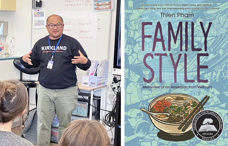 Graphic Novelist Thien Pham Shares Stories & Food with 7th Grade